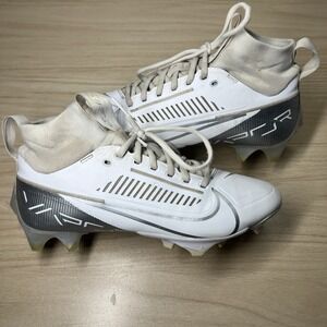 Nike Vapor Edge Pro 360 2 White Silver Mens Football Cleats DA5456-102 Size 8
